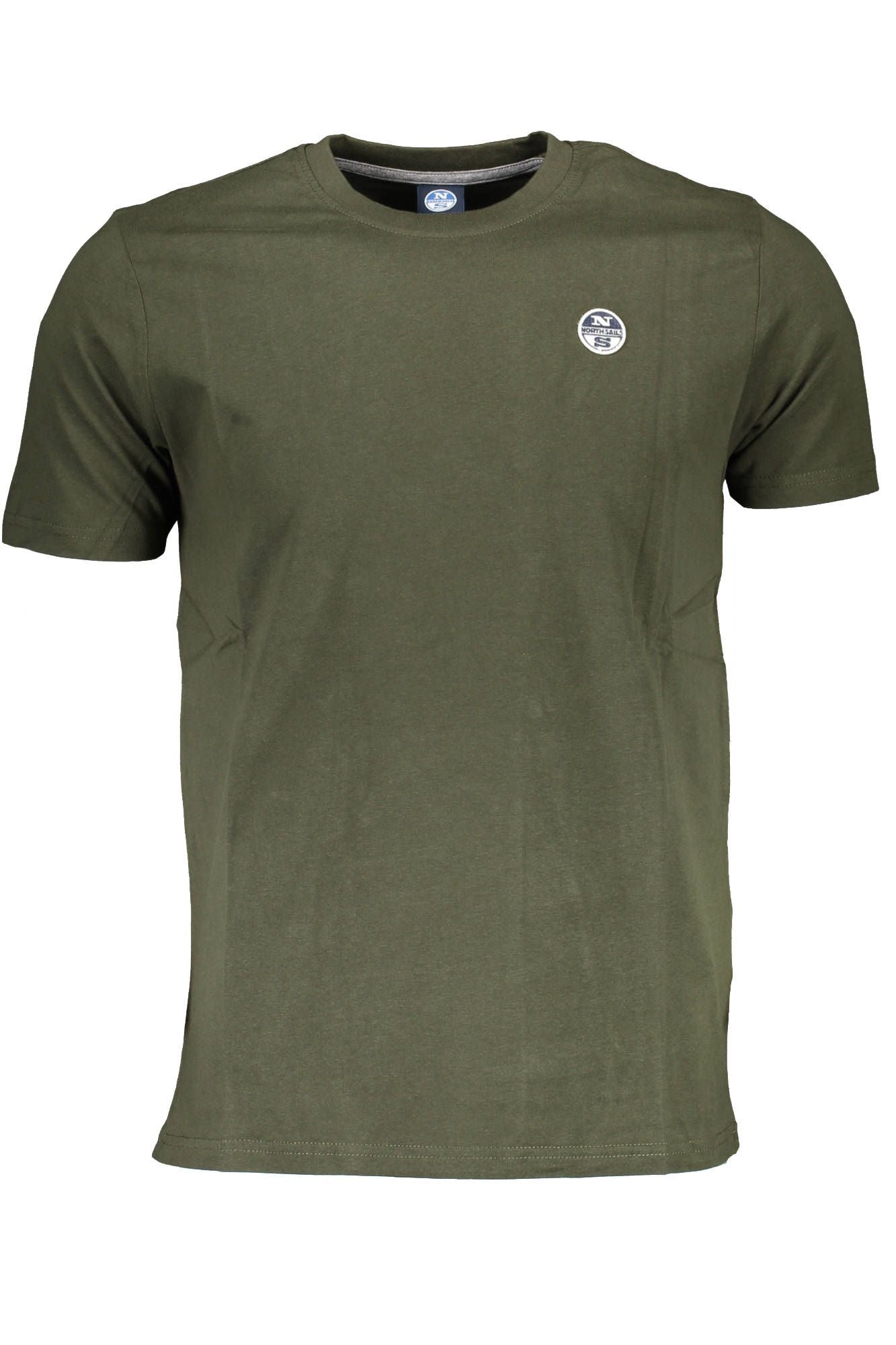 Green Short-Sleeved Round Neck T-Shirt