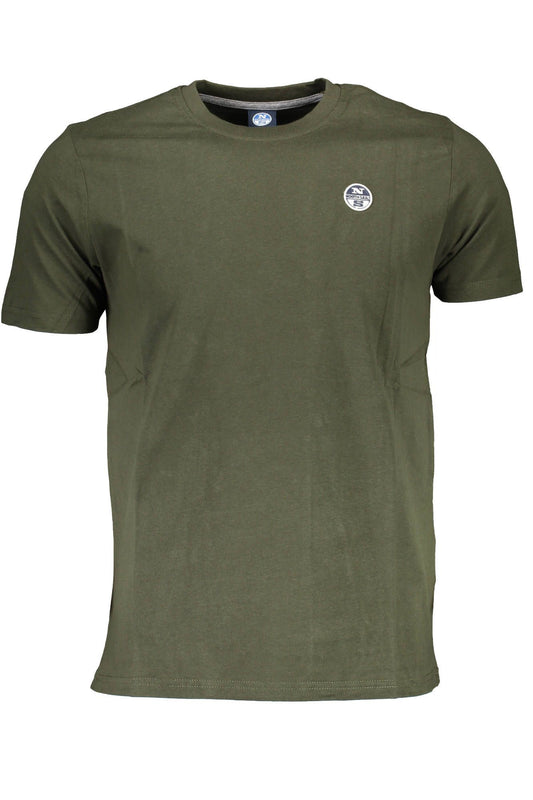 Green Short-Sleeved Round Neck T-Shirt