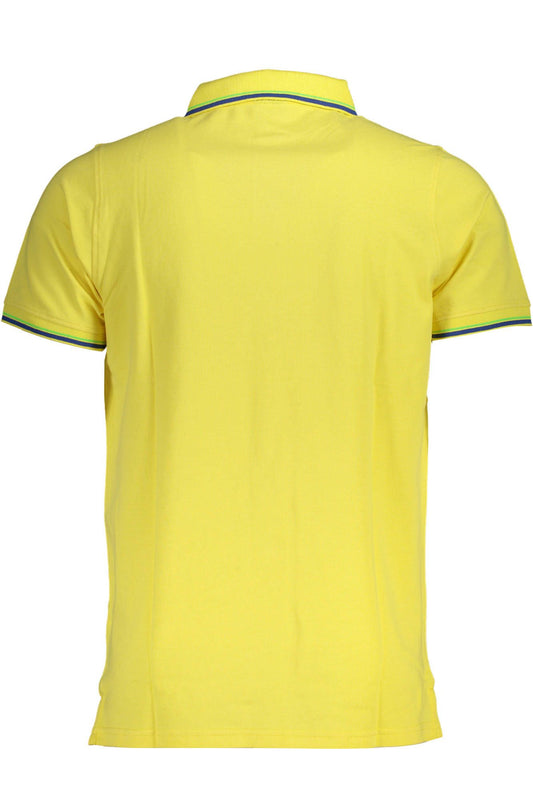 Sunshine Yellow Cotton Polo with Contrast Detail