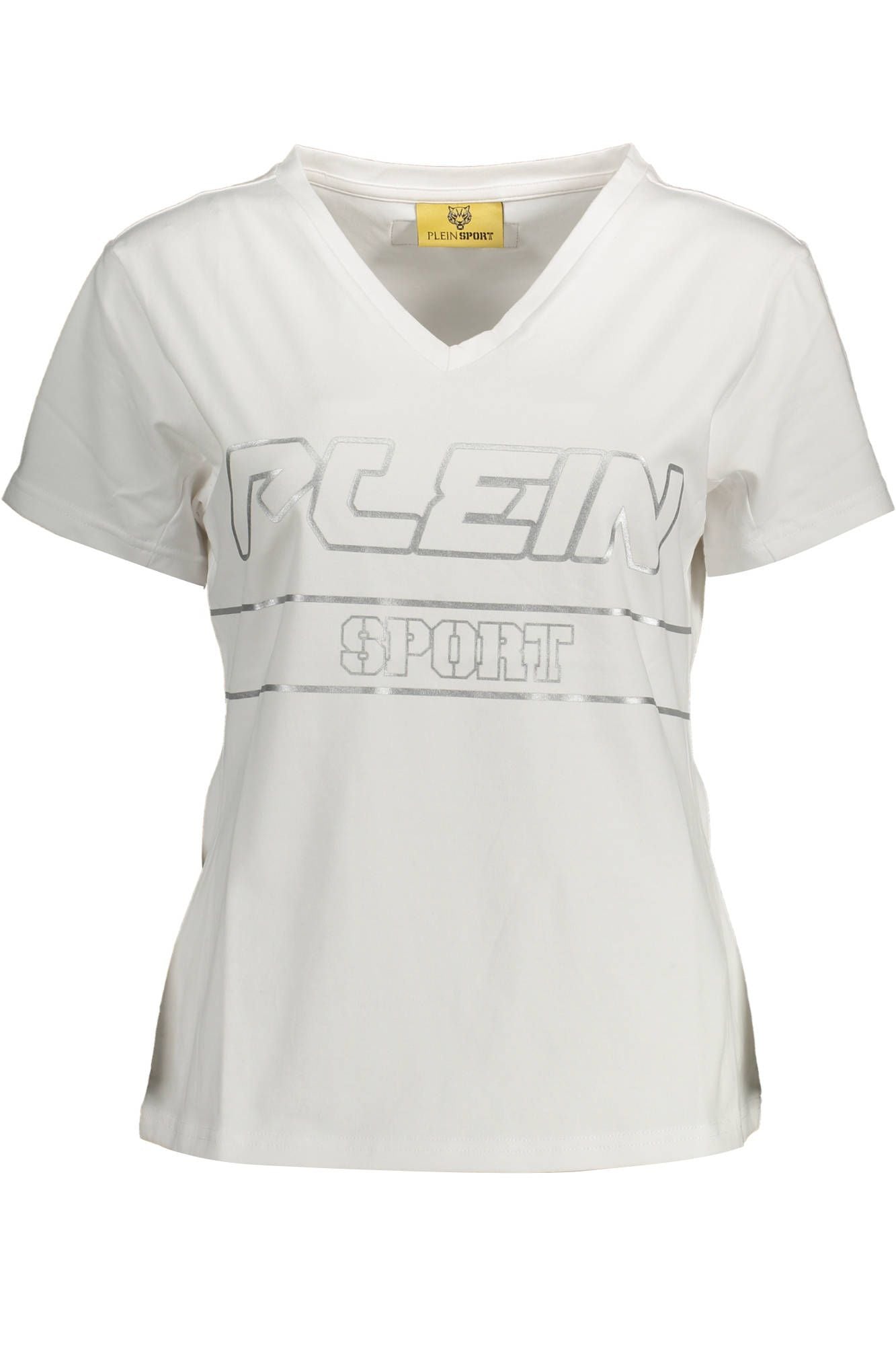 V-Neckline Printed Cotton Tee