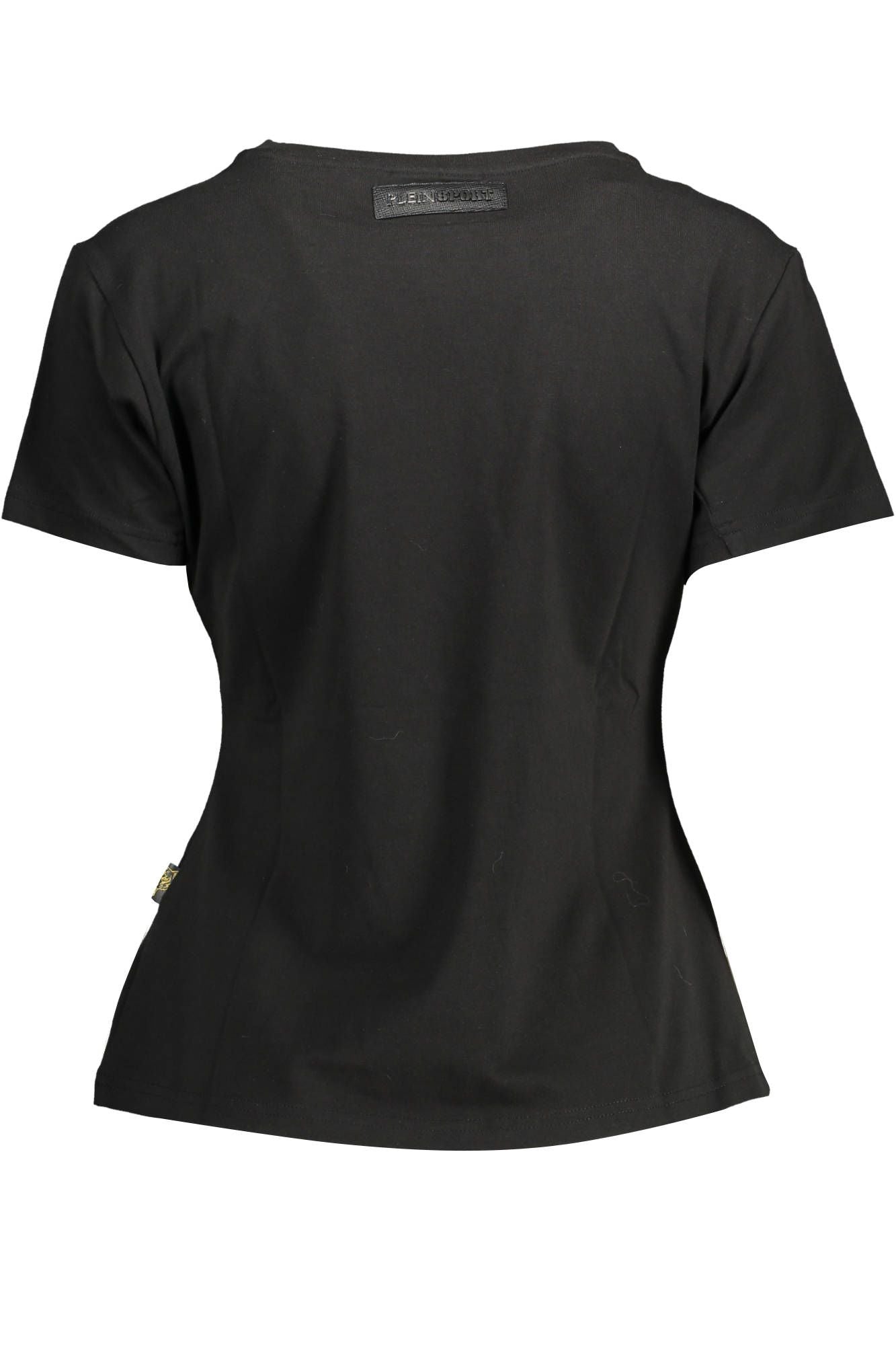 Sleek Monochrome Crew Neck Tee with Logo Detail