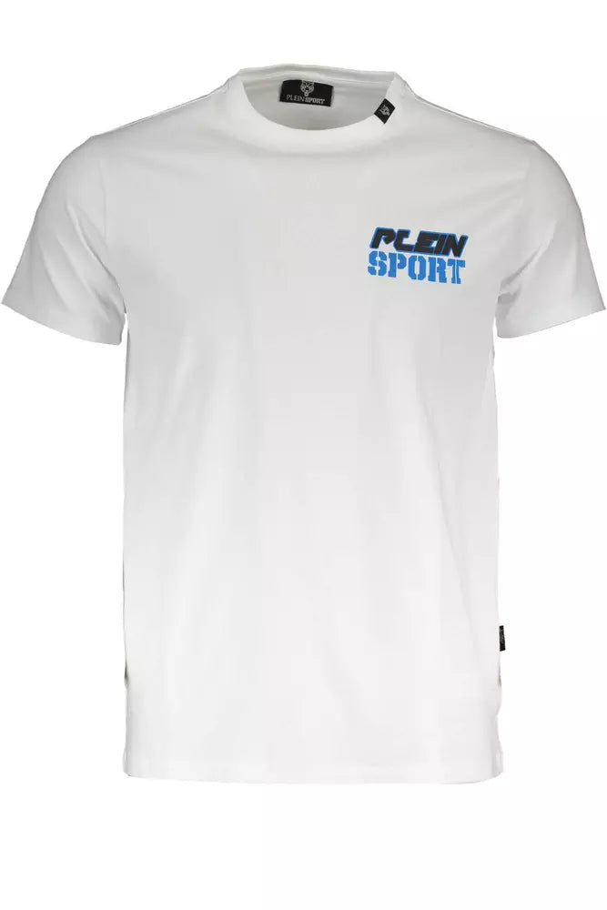 Crisp White Cotton Crew Neck Tee