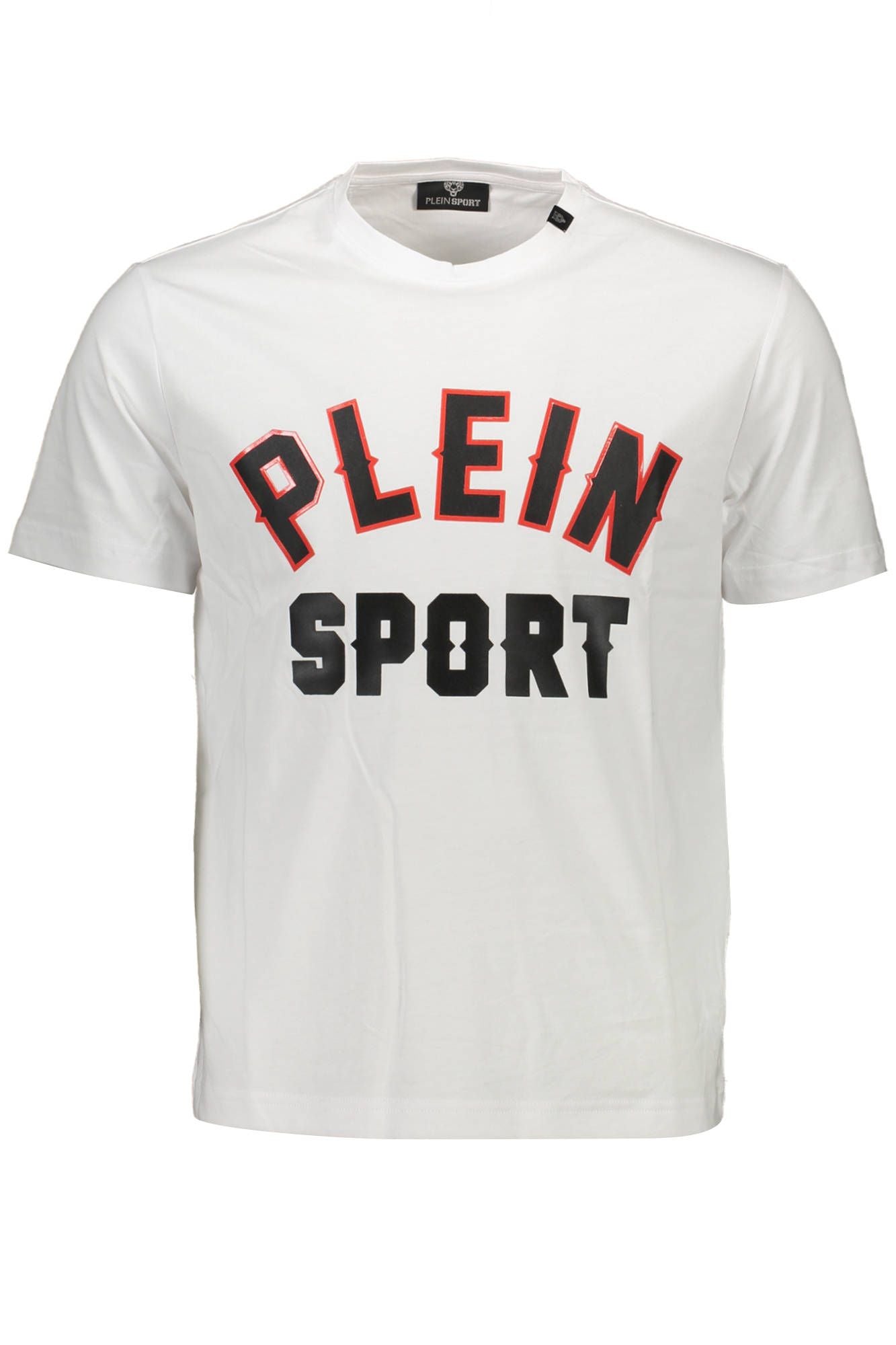 Elite White Crew Neck Tee with Contrasting Accents