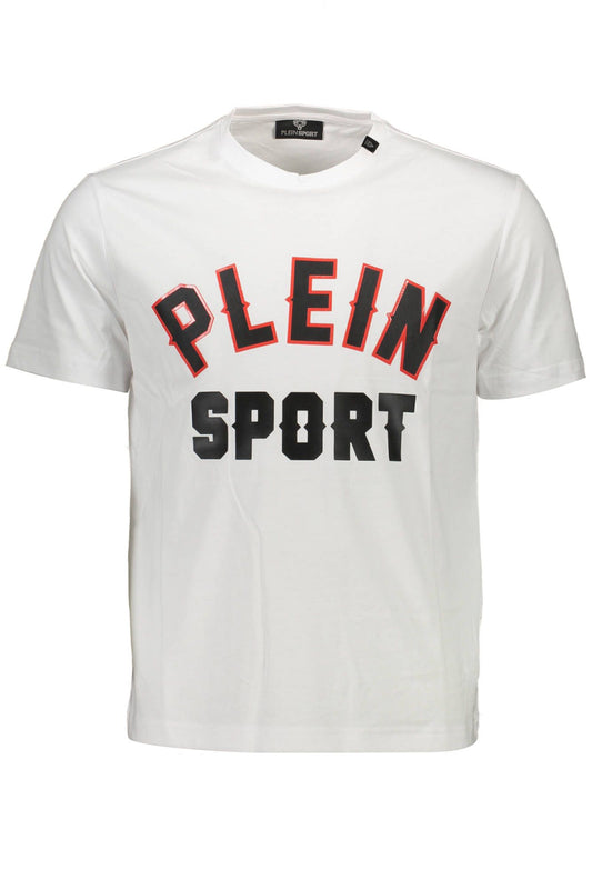 Elite White Crew Neck Tee with Contrasting Accents