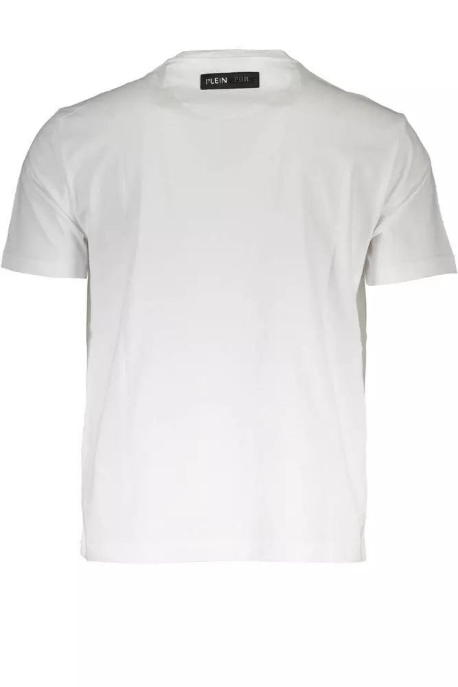 Crisp White Crew Neck Logo Tee