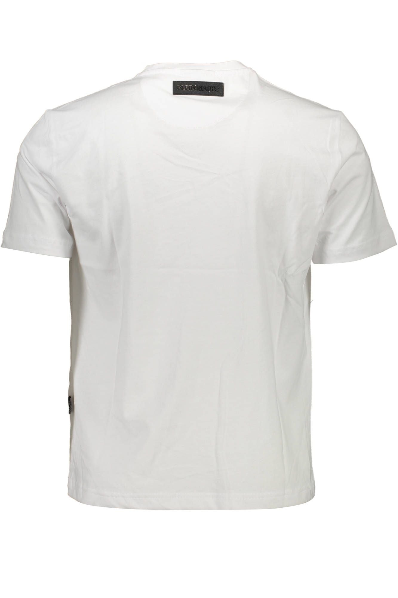 Elite White Crew Neck Tee with Contrasting Accents