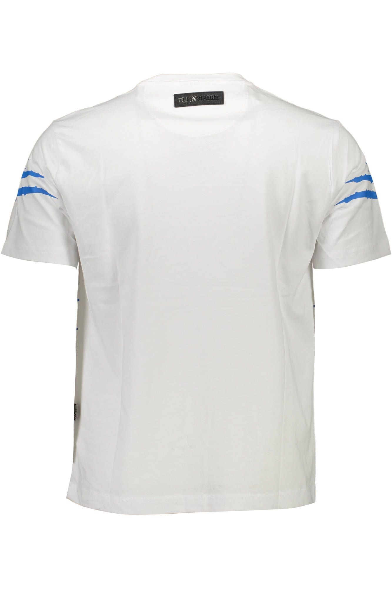 Sleek White Crew Neck Tee with Bold Print
