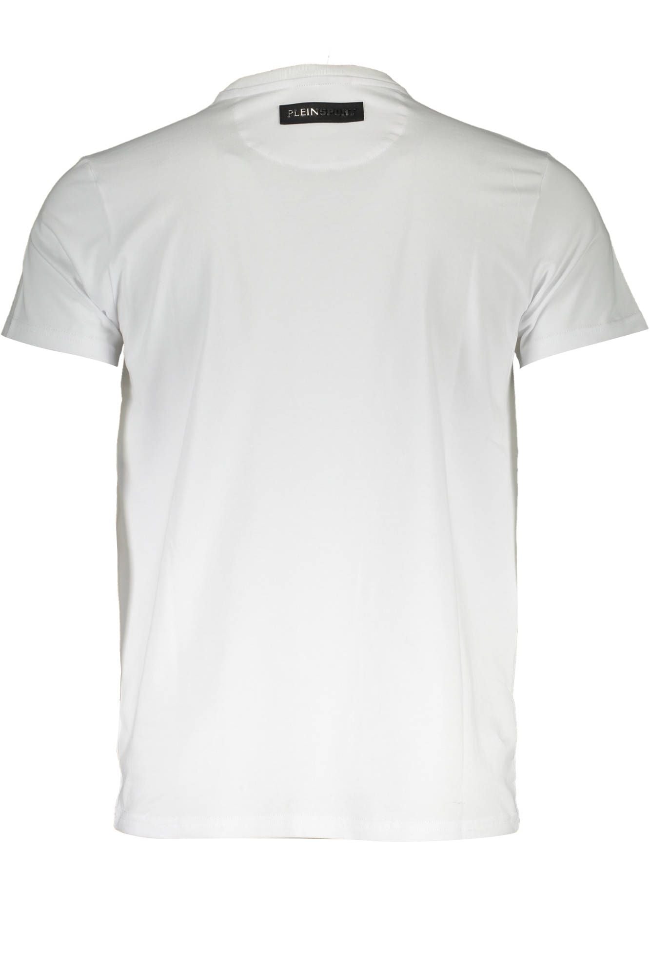 Chic White Crew Neck Logo Tee with Print