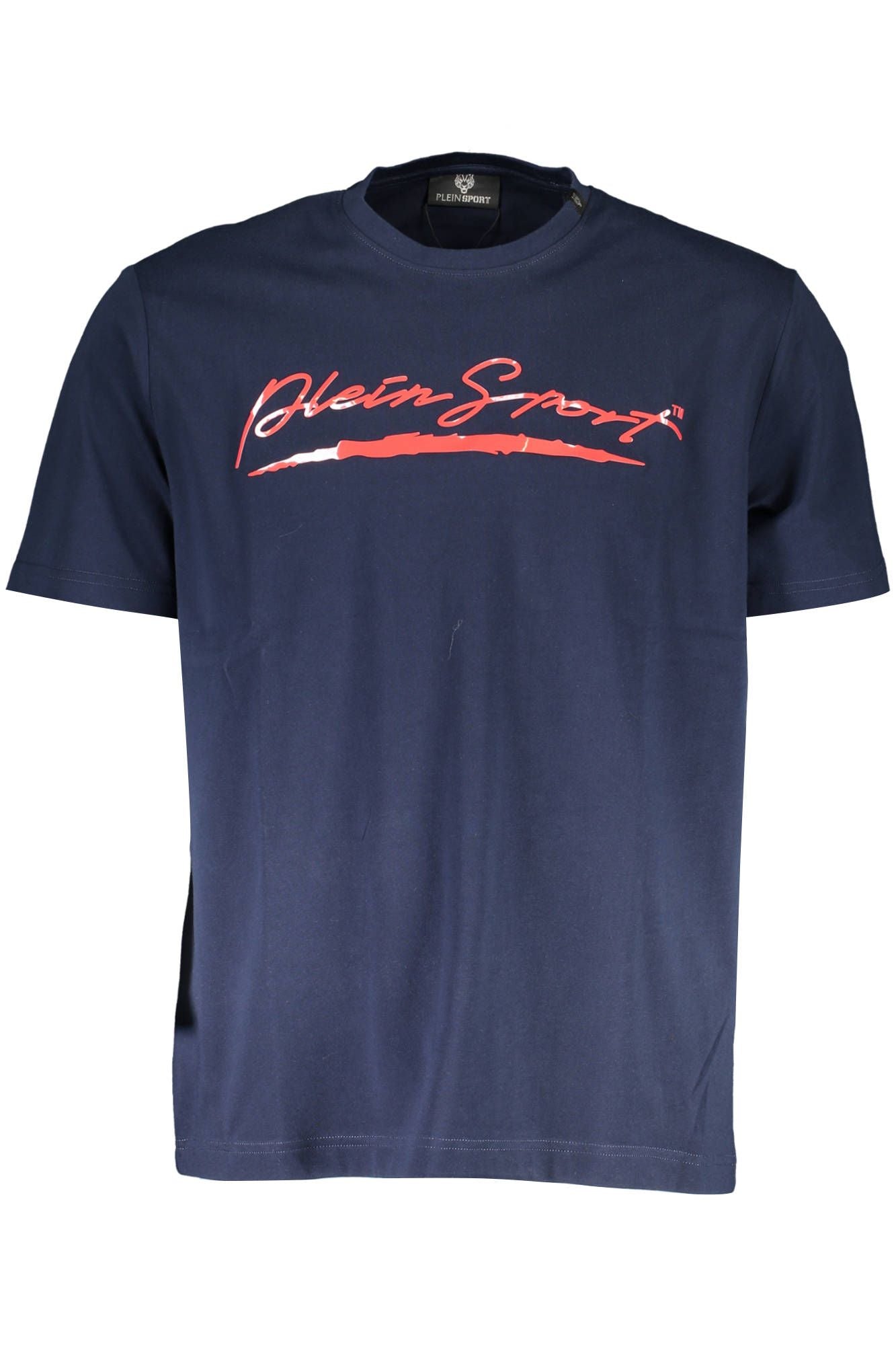Sleek Blue Crew Neck Designer Tee