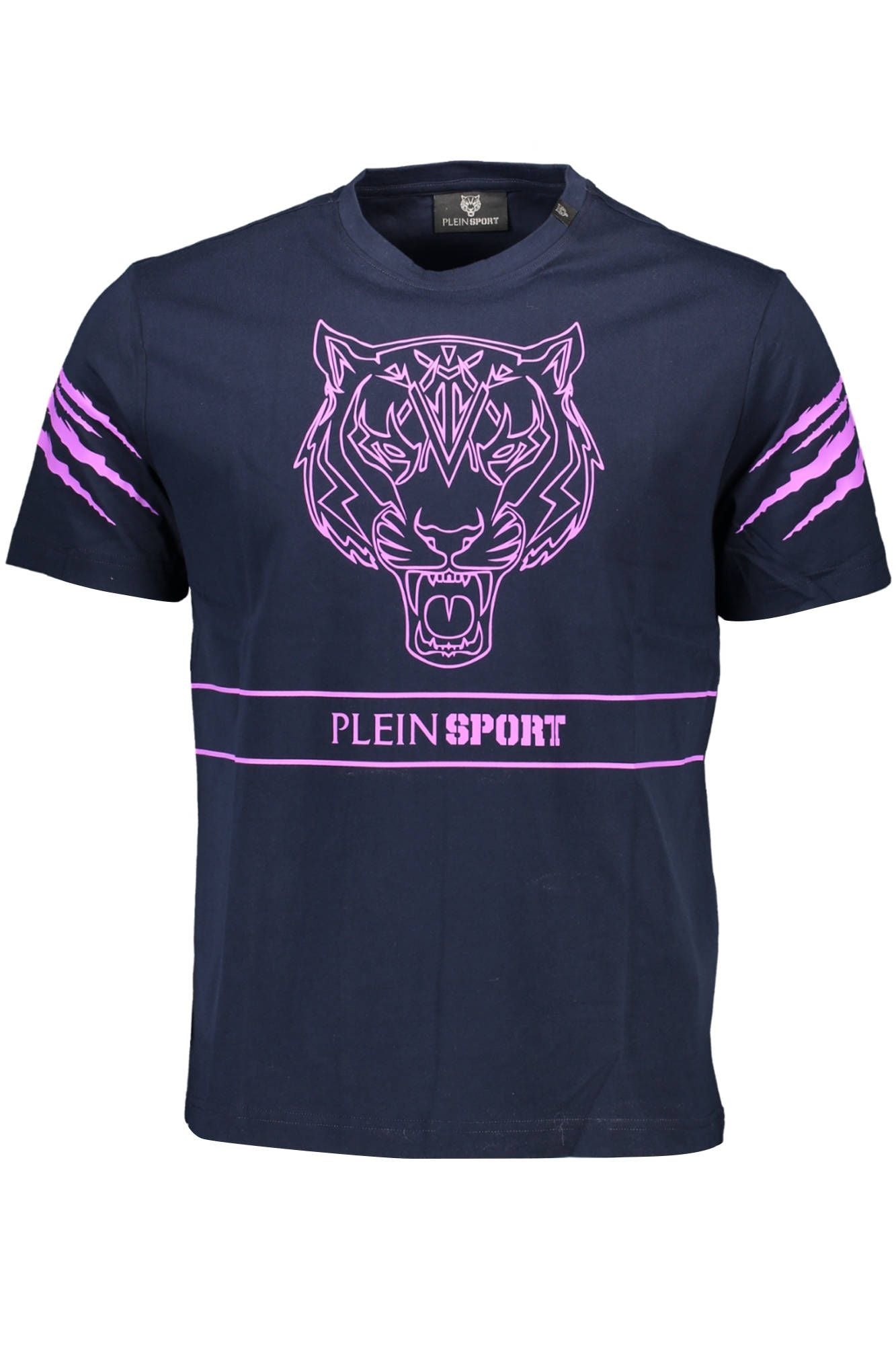 Electric Blue Cotton Tee with Bold Logo