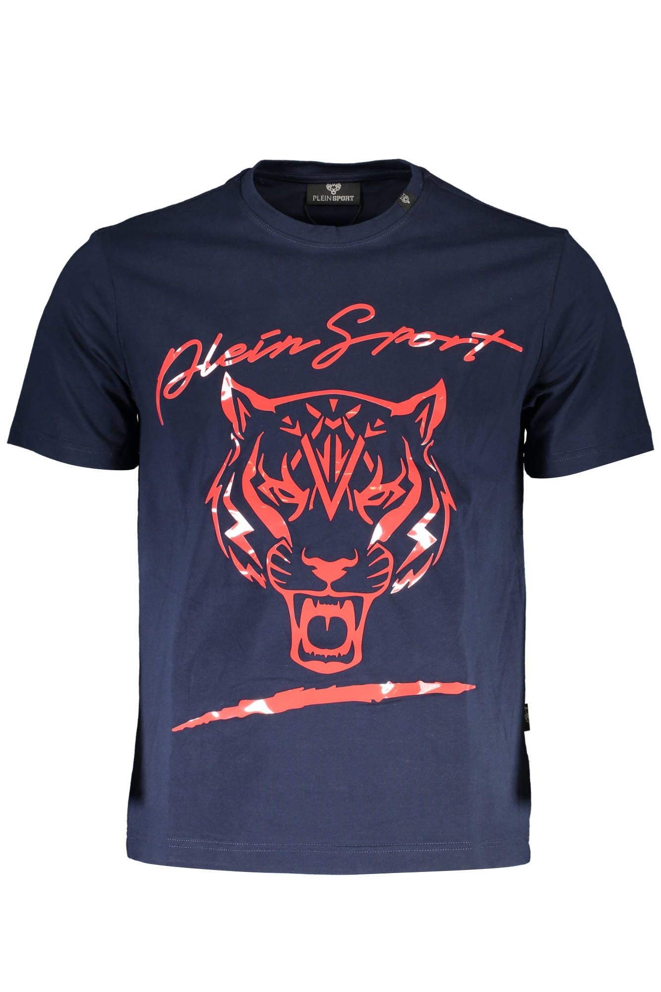 Sleek Blue Crew Neck Sports Tee