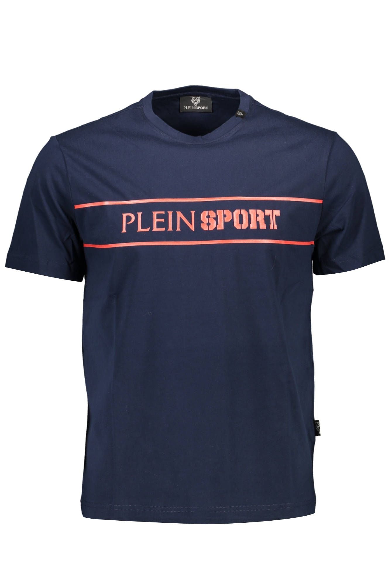 Sleek Blue Crew Neck Logo Tee