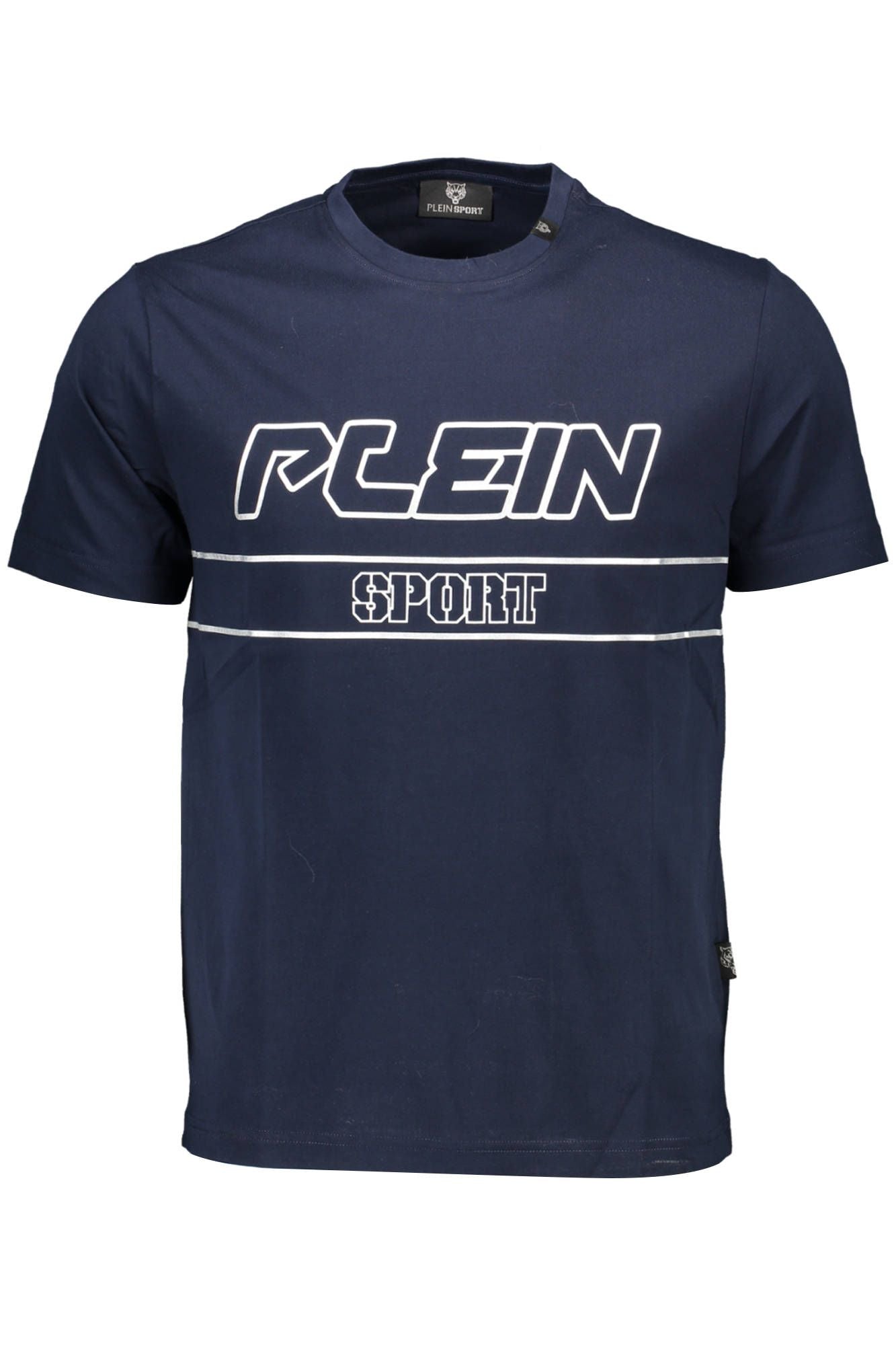 Crew Neck Cotton Tee with Bold Print