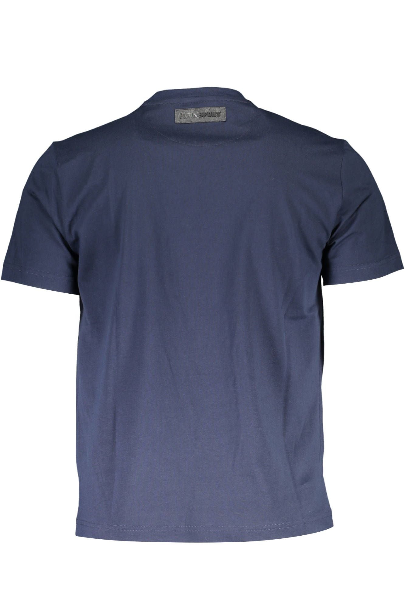 Sleek Blue Crew Neck Logo Tee