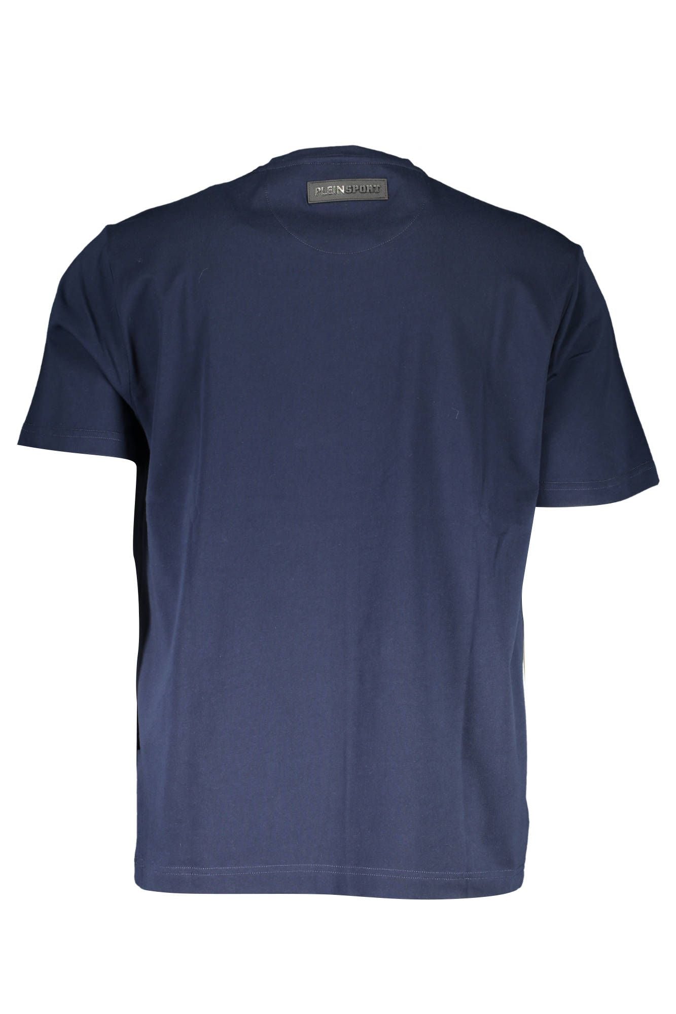Sleek Blue Crew Neck Designer Tee