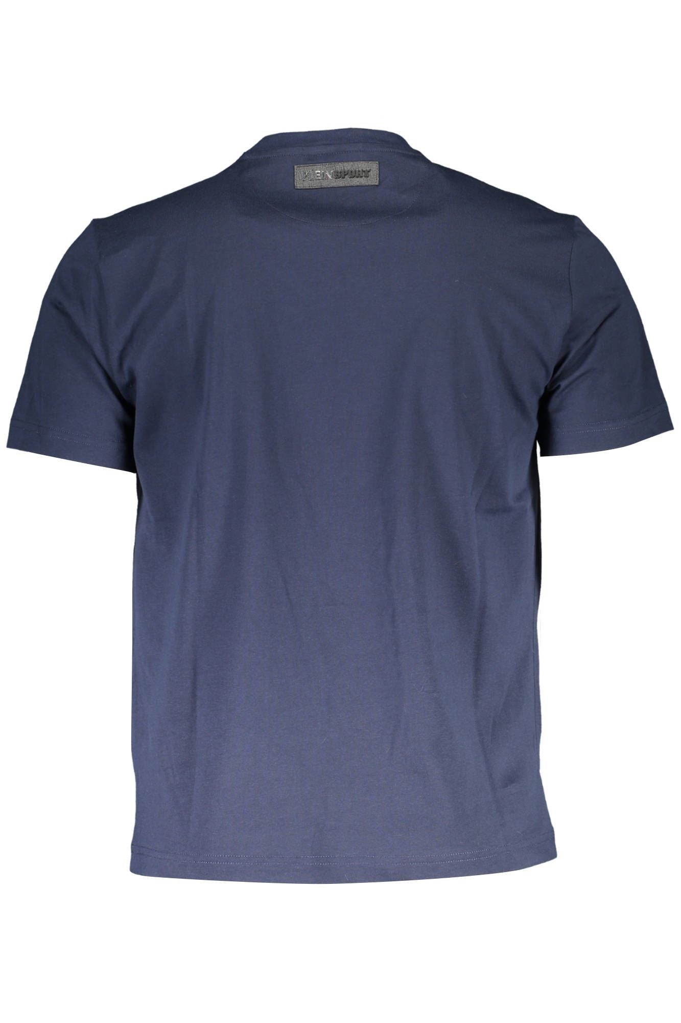Electric Blue Logo Print Crew Neck Tee