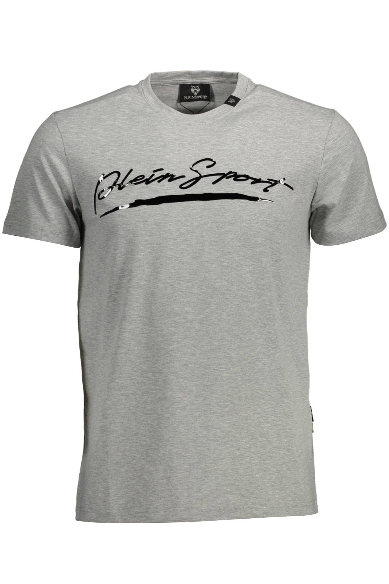 Sleek Gray Short Sleeve Crew Neck Tee