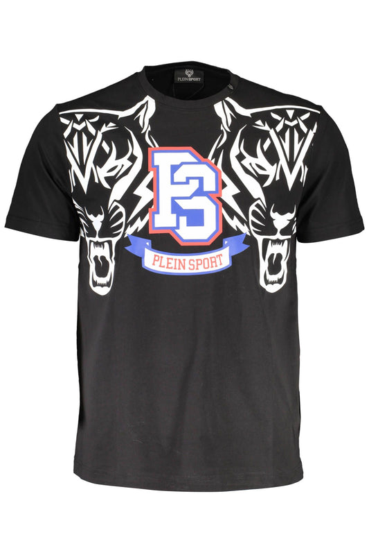 Sleek Cotton Crew Neck Tee with Bold Print