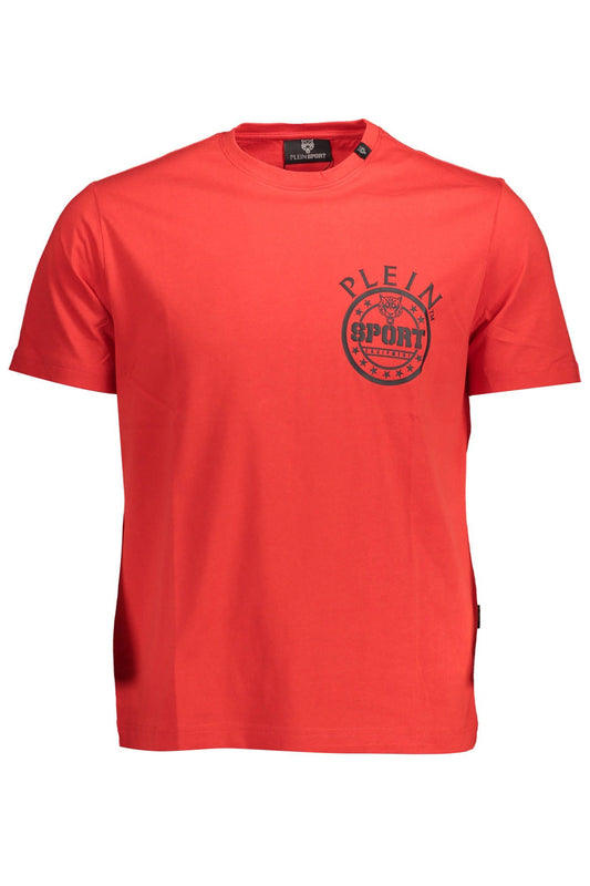 Elevated Elegance Red Tee with Contrasting Detail
