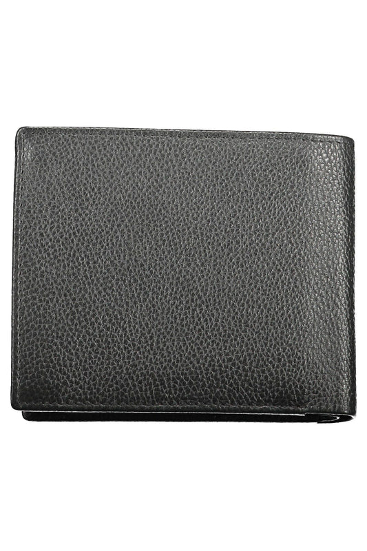 Sleek Black Leather Wallet with RFID Blocker