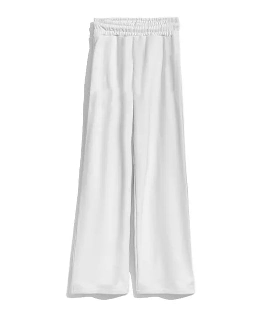 Chic White Logo Sweatpants