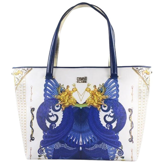 Elegant Calfskin Shopper Bag with Graphic Print