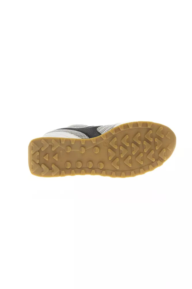 Multicolored Lace-Up Sneaker with Rubber Sole