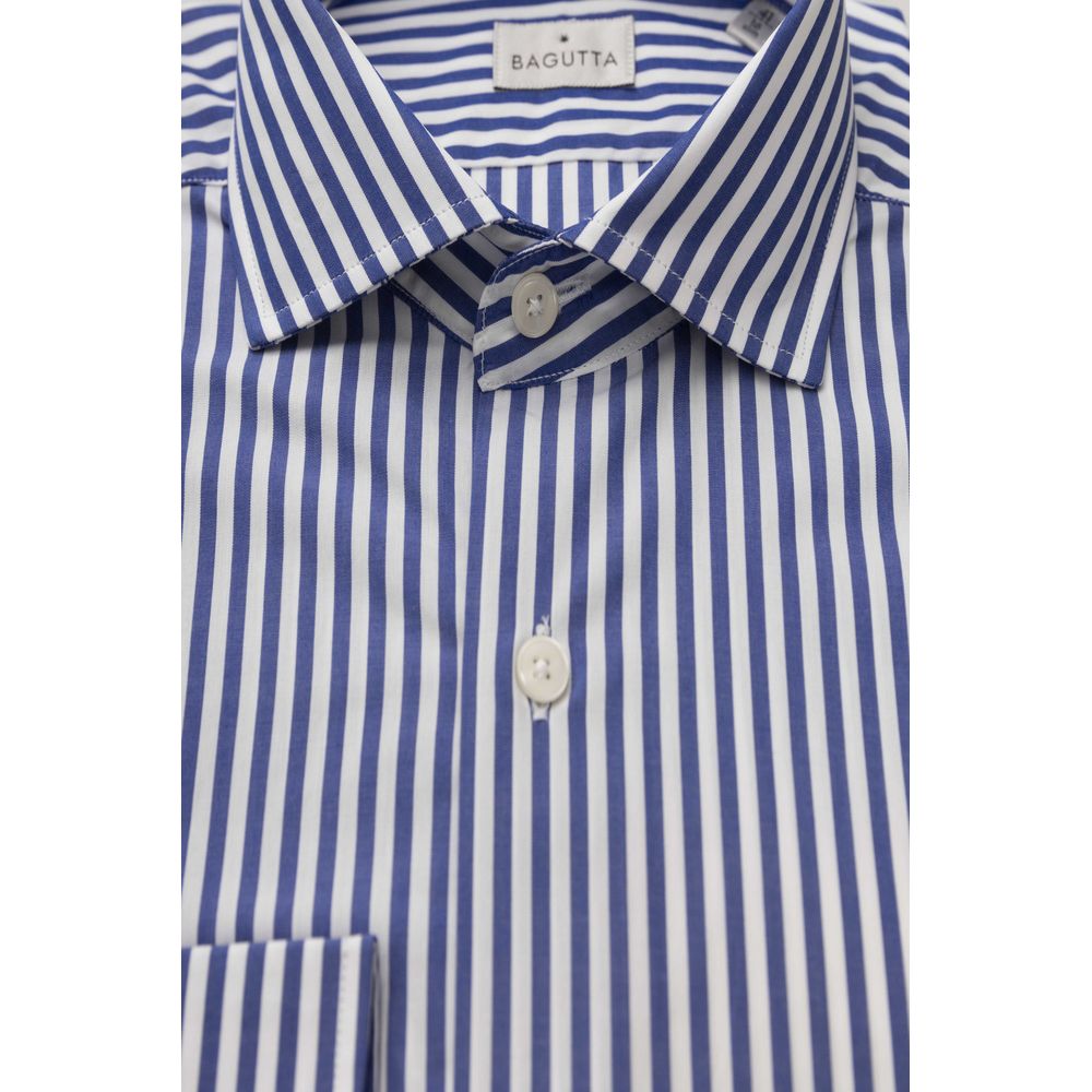 Chic Light Blue Medium Fit French Collar Shirt
