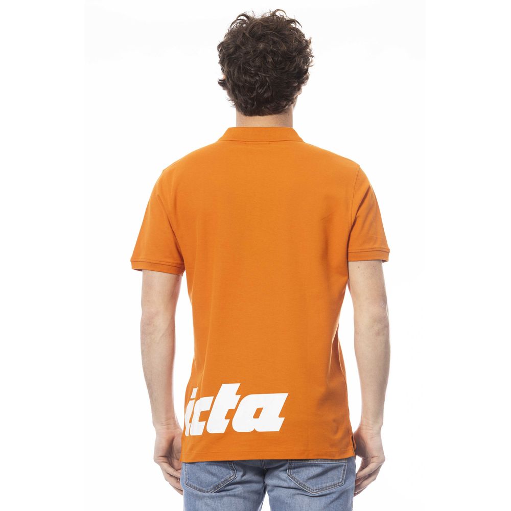 Elegant Orange Short Sleeve Polo for Men