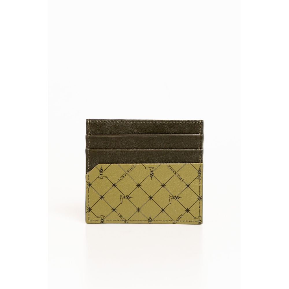 Elegant Green Leather Card Holder