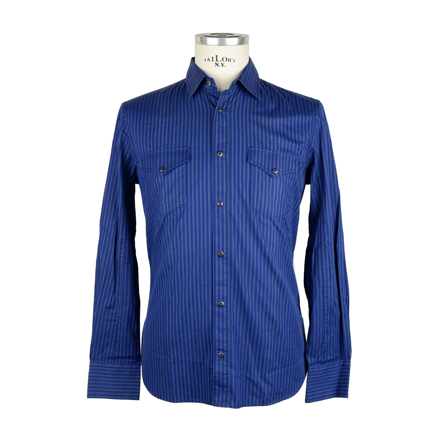Elegant Striped Cotton Shirt for Men