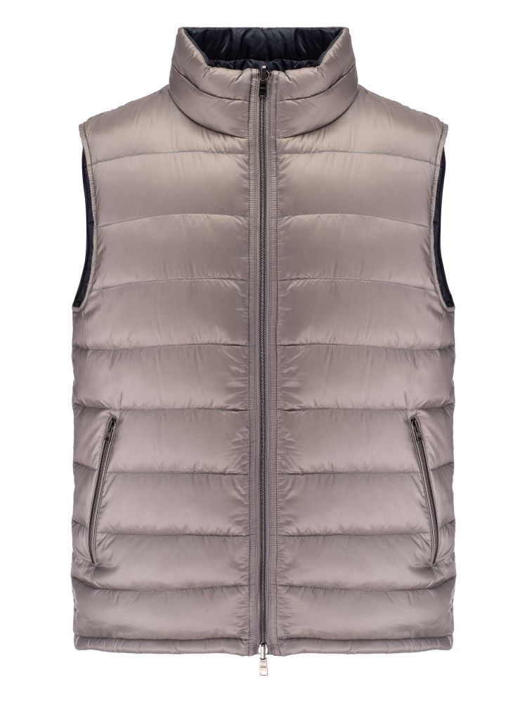 Elegant Dark Grey Quilted Vest