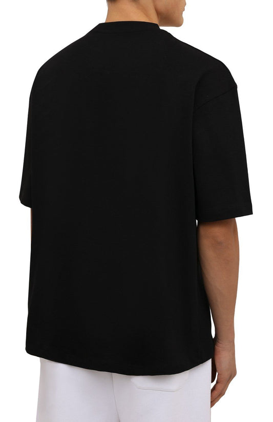 Iconic Printed Crewneck Cotton Tee - Made in Italy