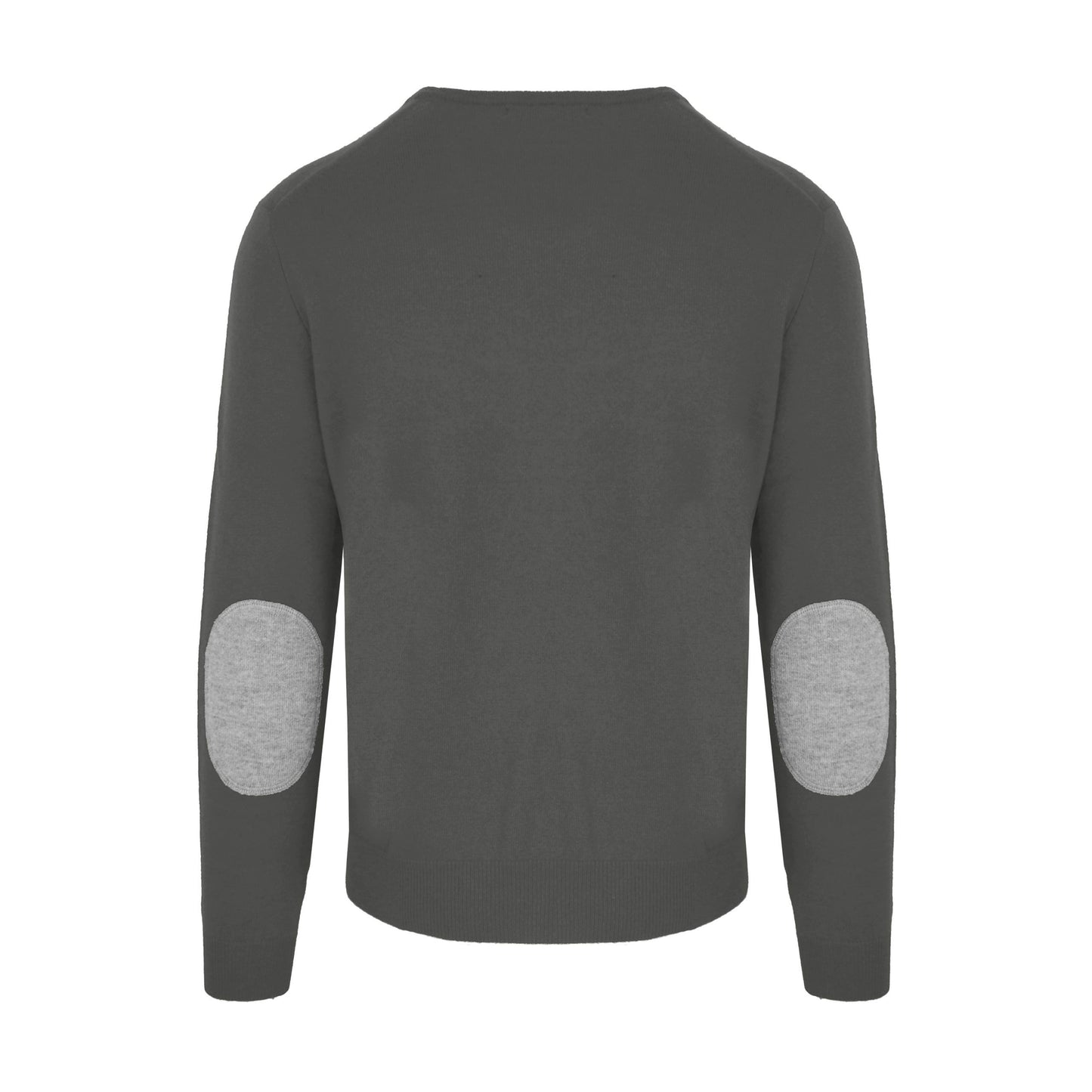 Elegant Anthracite Wool-Cashmere Sweater