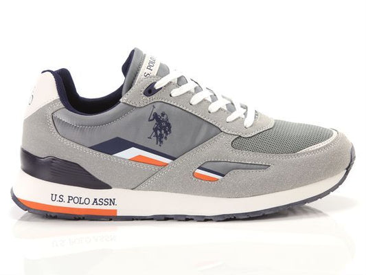 Eco-Friendly Gray Sneakers with Colorful Accents