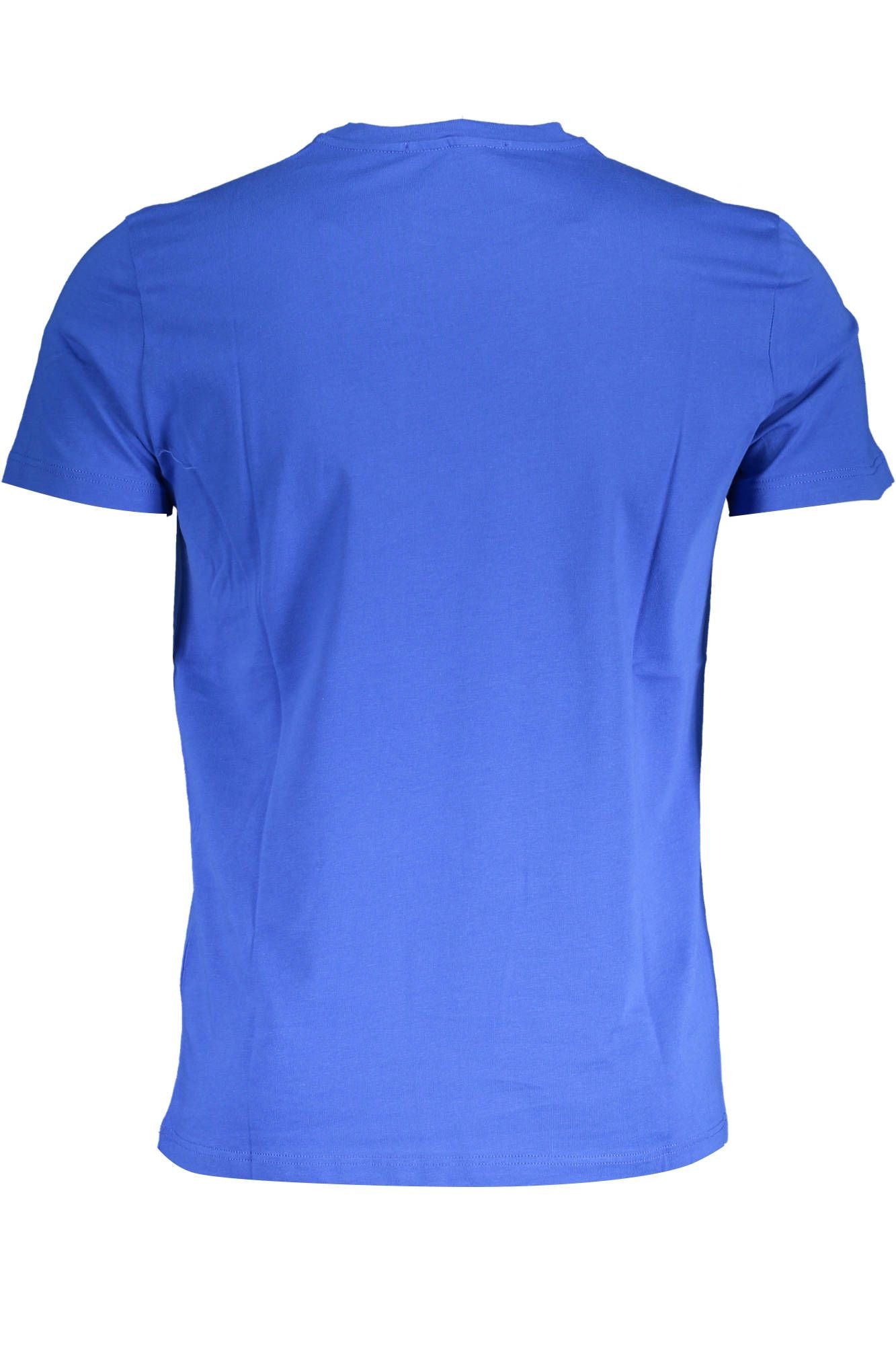 Sleek Blue Printed Logo Tee
