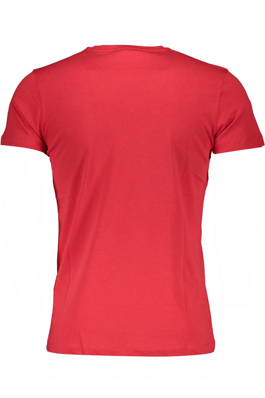 Elegant Crew Neck Red Logo Tee