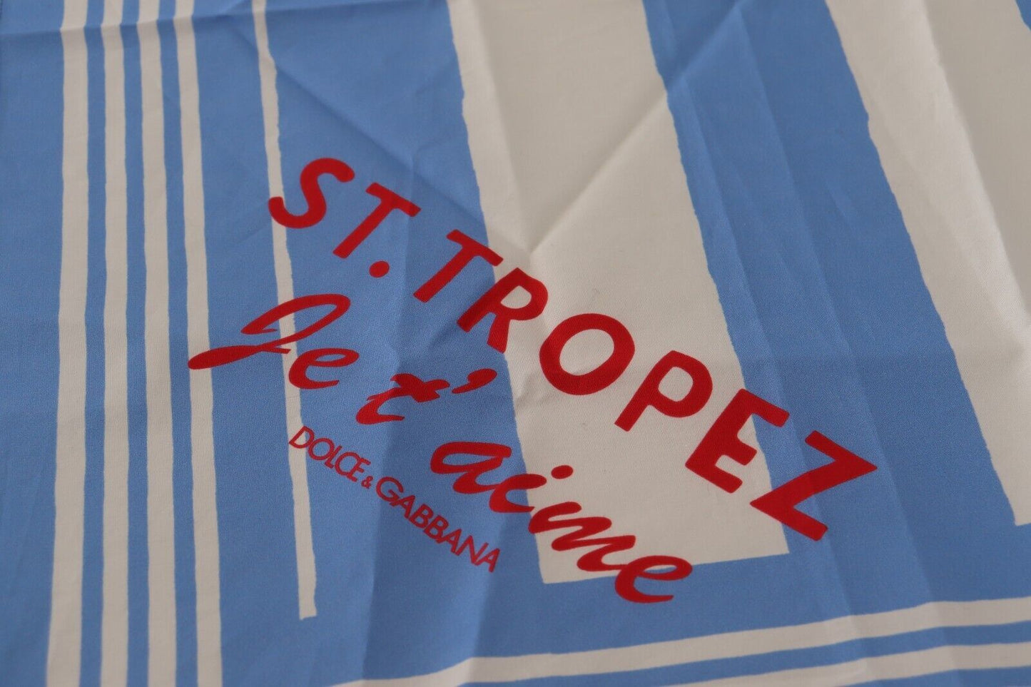 Blue White Striped St. Tropez Handkerchief Scarf