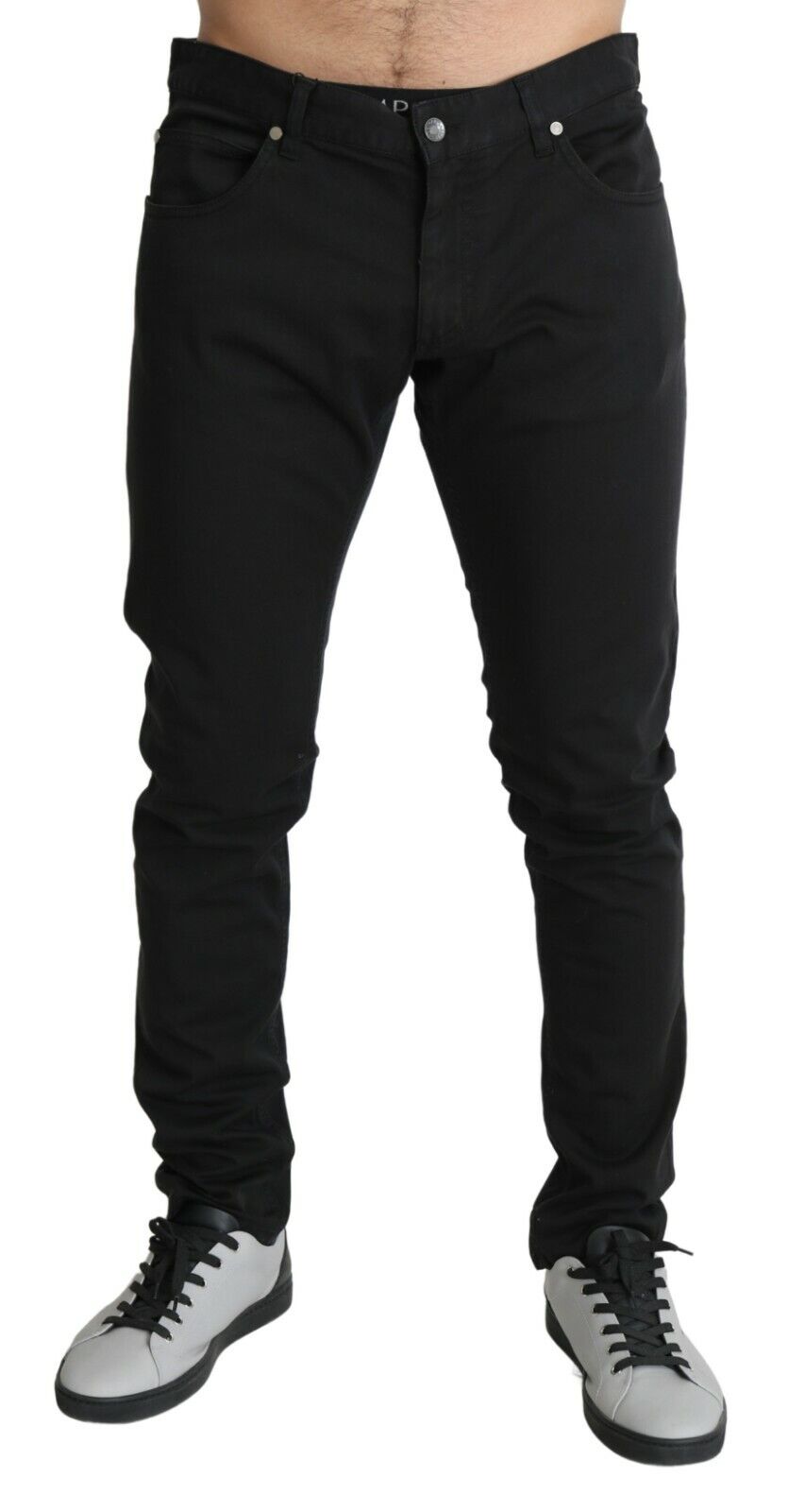 Black Skinny Cotton Stretch Denim Jeans