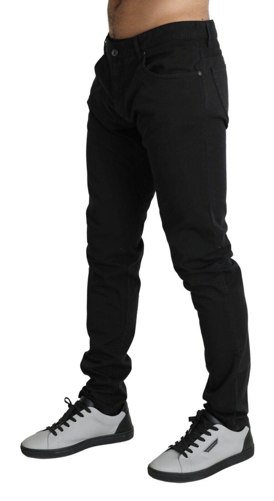 Black Skinny Cotton Stretch Denim Jeans