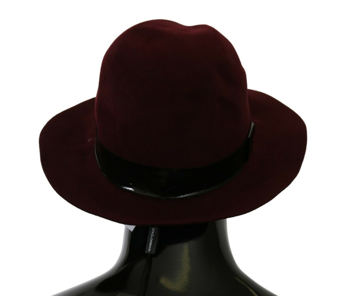 Maroon Bordeaux Cotton Black Strap Hat
