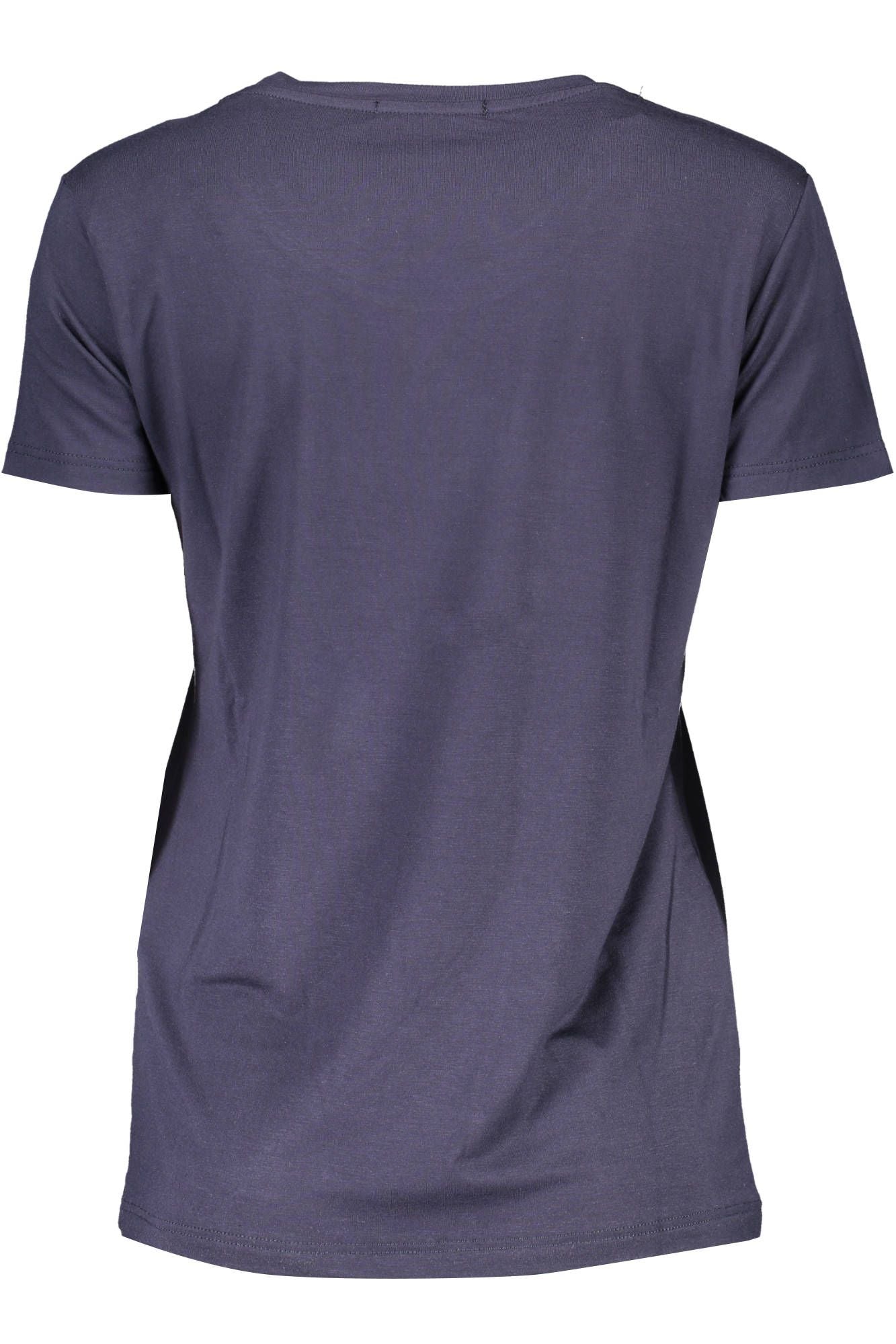 Elegant Glitter Logo Tee with Wide Neckline