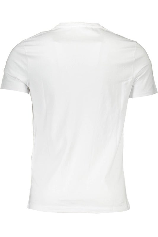 Elegant White Crew Neck Tee with Chic Print