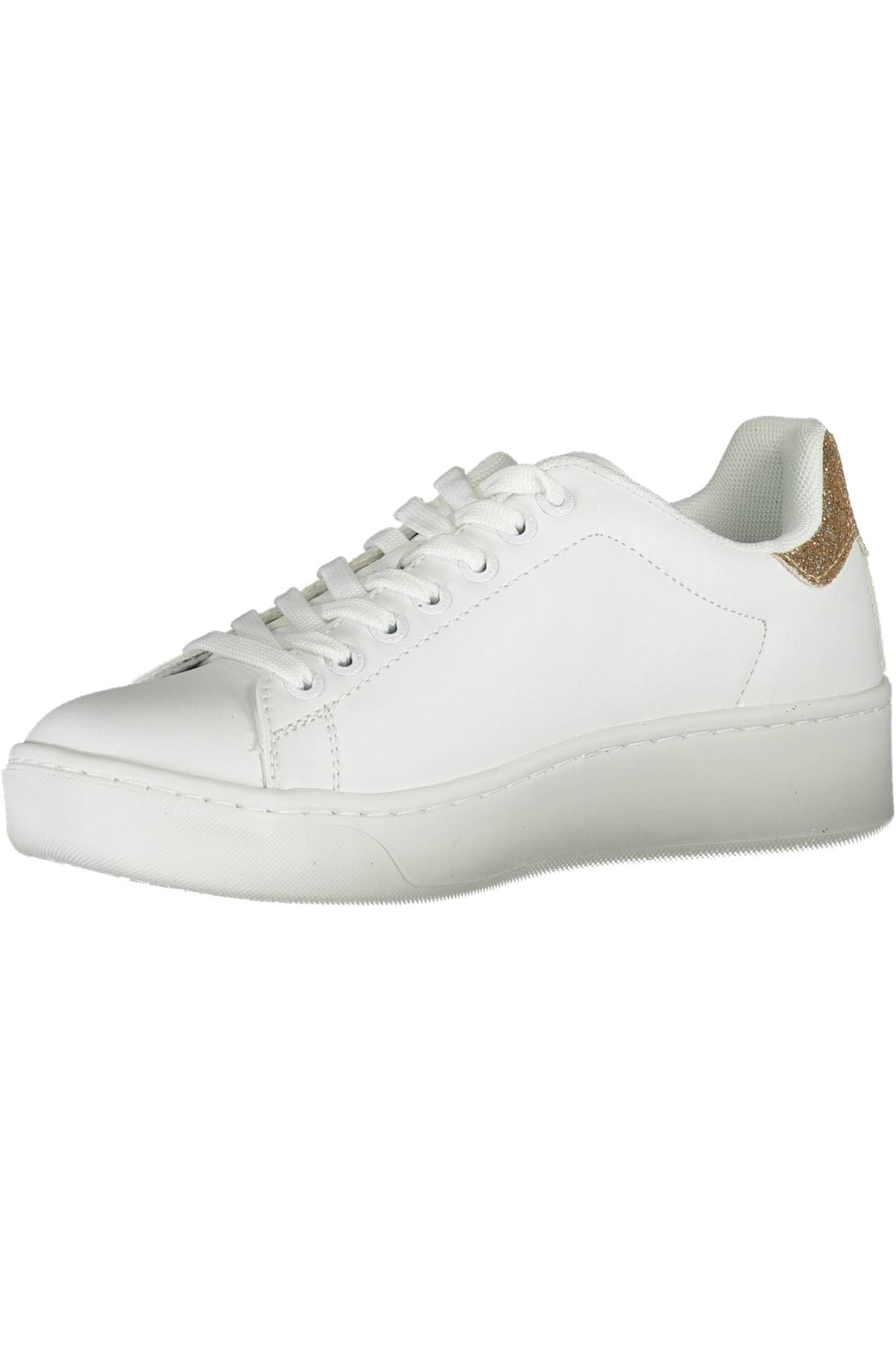 Elegant White Lace-up Sport Sneakers