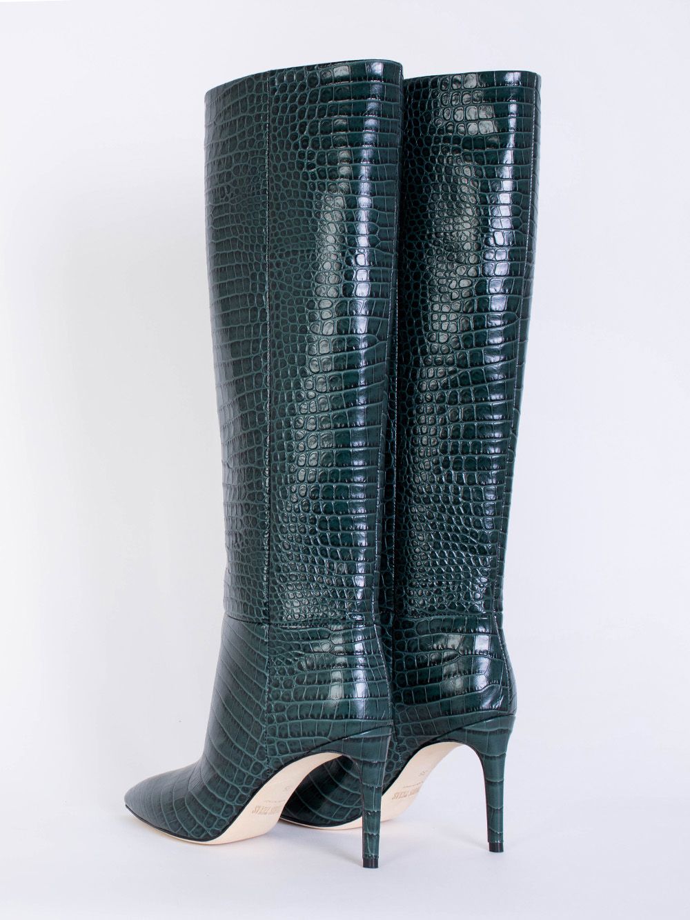 Emerald Elegance High Stiletto Boots