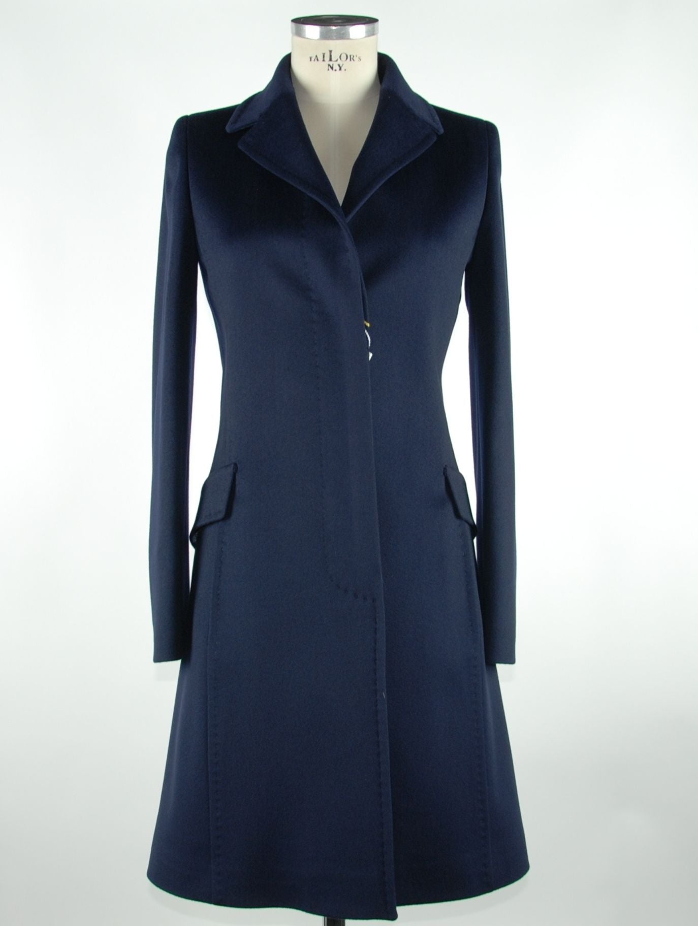 Elegant Martingale Italian Virgin Wool Coat