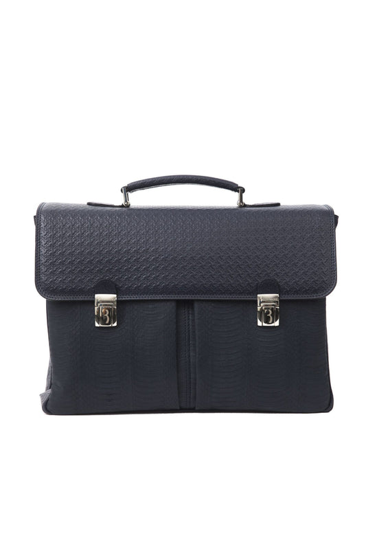 Blue Python Leather Executive Briefcase
