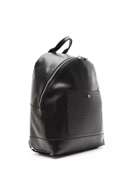 Elegant Black Leather Backpack