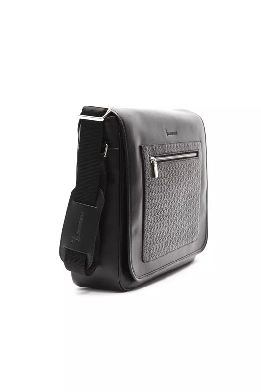 Elegant Leather Messenger Bag with Detachable Strap