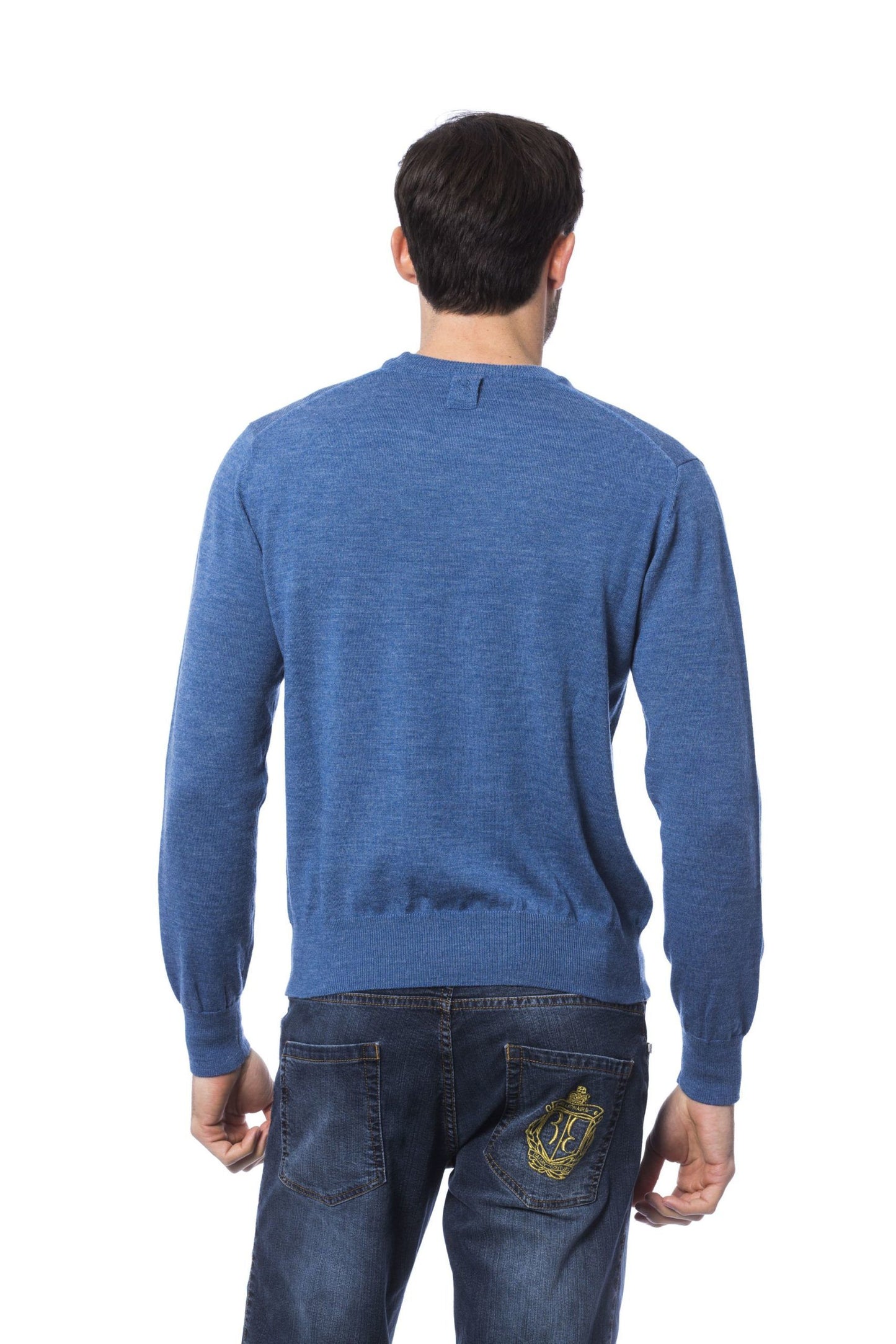 Elegant Embroidered Merino Wool Sweater